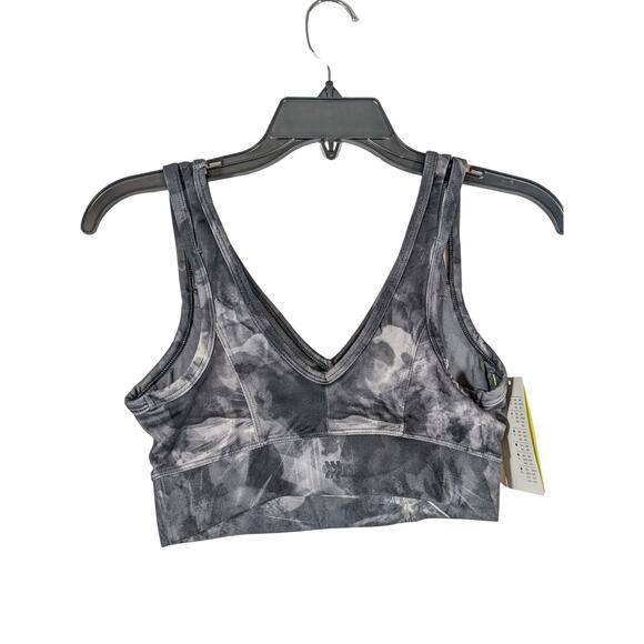 Sports Bra Camo Brushed Tie Dye Print Light Support VNeck All in Motion XS Gray‎ - Picture 8 of 8